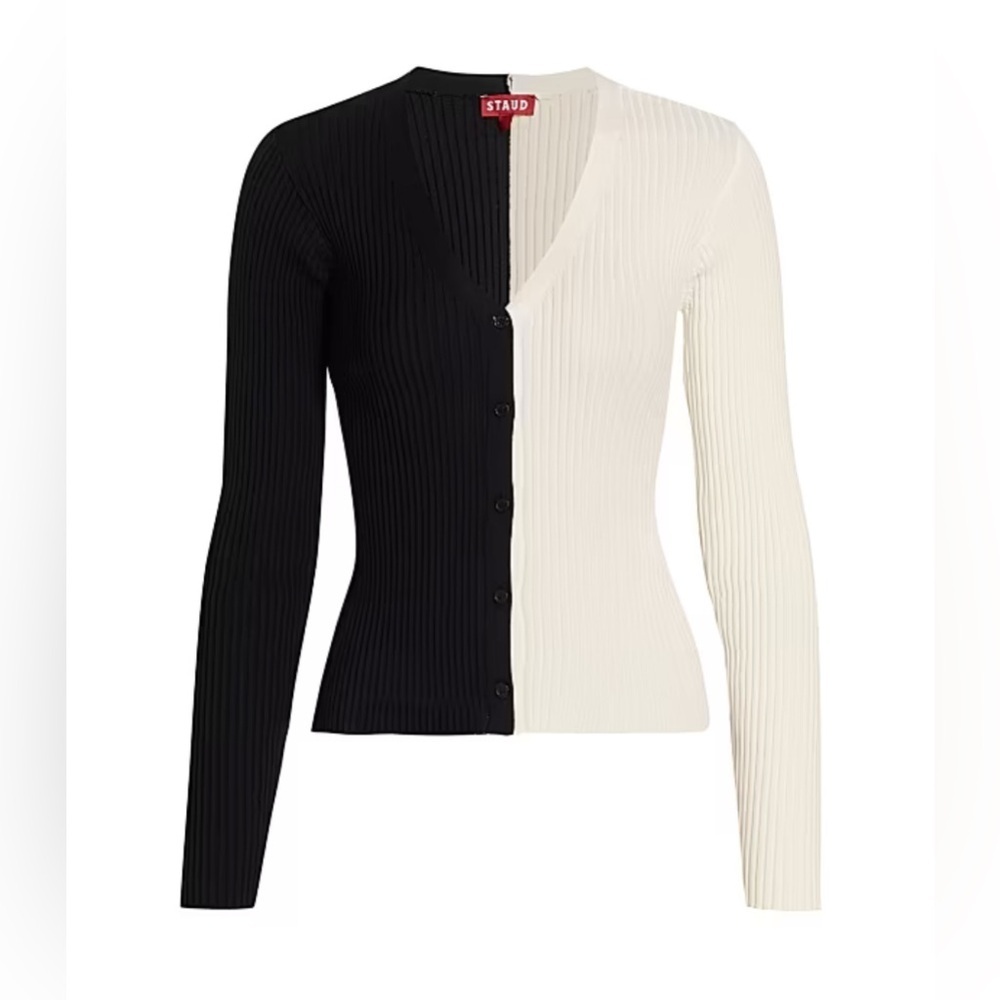 NWOT STAUD Cargo Colorblock Cardigan, Size XS